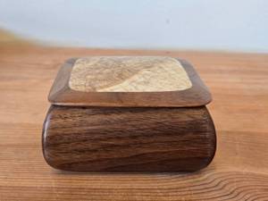 Keepsake Box - WalnutBlack Ash Wood 4 12 x 4 12 x 2