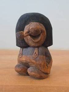 Vintage 5 Troll theme Hand-carved Wooden Figurine by Swedish Carver Bengt Brask (Signed)
