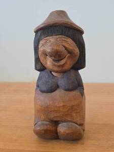 Vintage 7 12 Troll theme Hand-carved Wooden Figurine by Swedish Carver Bengt Brask (Signed)