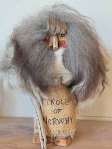 12 Troll of Norway theme Handmade with Real Fur Figurine