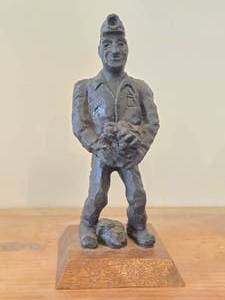8 14 Coal Miner theme Hand carved Hand painted Wood Collectible Figurine