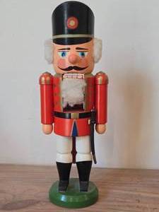 Vintage 13 Erzgebirge Nutcracker Soldier theme Handcrafted Wood Figurine by Expertic Cooperative (GDR (East Germany))