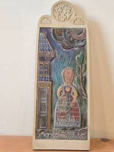 Handmade Hand carved Wood Wall Plaque (Scandinavia)