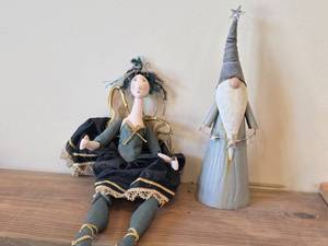 Enchanted Forest 15 Pastel Tabletop Gnome (Metal)  22 Handmade Decorative Fairy Doll  Ballerina (Cloth)