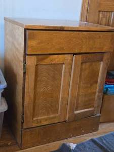 Wood Cabinet 2-door1-drawer2-shelf 24 wide x 17 deep x 30 tall