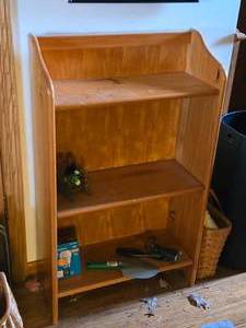 Wood Bookshelf 3-shelf 22 wide x 9 deep x 36 12 tall