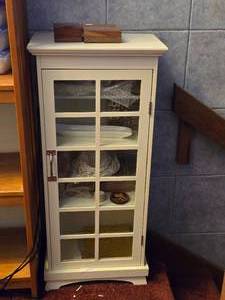 Cabinet with Glass-Paned Door 4-shelf 16 wide x 10 deep x 36 tall