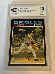Jim Palmer Graded 10 Mint 2004 Topps All-Time Fan Favorites #70 Baseball Card