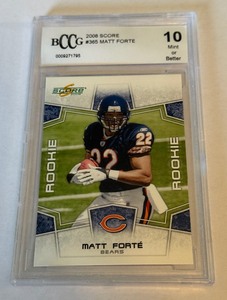 Matt Forte Graded 10 Mint RC 2008 Score #365 Rookie Football Card