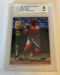 A.J. Pierzynski Auto RC Beckett 8 NM-MT 1994 Signature Rookies Signatures #61 Rookie Minnesota Twins Baseball Card
