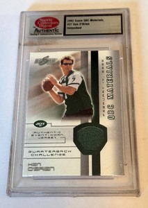Ken OBrien Relic 2002 Score QBC Materials #37 Football Card