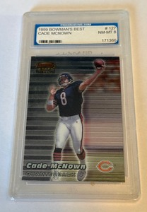 Cade McNown RC Graded 8 NM-MT 1999 Bowmans Best #137 Rookie Football Card