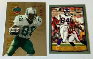Randy Moss RC - 2 Oversized Minnesota Vikings Football Cards