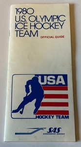 1980 U.S. Olympic Ice Hockey Team Official Guide - Miracle on Ice - RARE