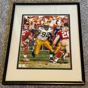 Reggie White Autographed and Framed Green Bay Packers Football Photo