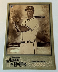 Ronald Acuna RC 2018 Topps Allen & Ginter #BL-8 Cabinet Box Loader Oversized Rookie Baseball Card