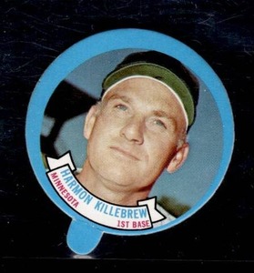RARE Harmon Killebrew 1973 Topps Candy Lid - Vintage Minnesota Twins Baseball Card
