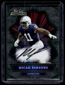 Micah Parsons RC Auto 2021 Wild Card Allumination #ABC-A Rookie Football Card