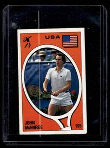 John McEnroe RARE RC 1988 Panini Supersport #195 Rookie Tennis Card