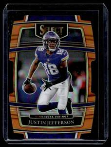 Justin Jefferson 249 Bronze Prizm Die Cut 2021 Select #23 Numbered 177249 Minnesota Vikings Football Card
