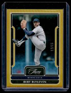 Bert Blyleven 15 2023 Three and Two Gold Foil SP #93 Numbered 1215 Minnesota Twins Baseball Card