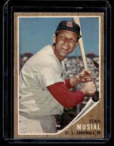 Stan Musial 1962 Topps #50 Vintage Baseball Card