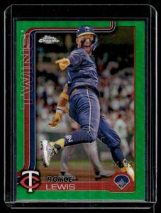 Royce Lewis 99 Green SP Refractor 2025 Topps Chrome #254 Numbered 1099 Minneosta Twins Baseball Card