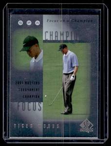 Tiger Woods RC Foil Insert 2001 Upper Deck SP Authentic #RC2 Rookie Golf Card