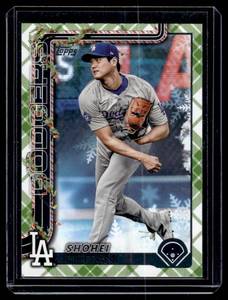 Shohei Ohtani Green Plaid SP 2025 Topps Holiday #H1 Baseball Card