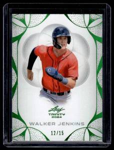 Walker Jenkins 15 RC SP 2024 Leaf Trinity #193 Numbered 1215 Rookie Minnesota Twins Baseball Card
