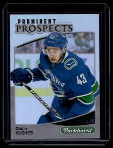 Quinn Hughes RCFoil 2019-20 Parkhurst Hockey Prominent Prospects #PP-20 Rookie Hockey Card