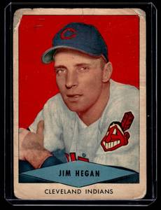 1954 Red Heart Jim Hegan #11 Vintage Baseball Card