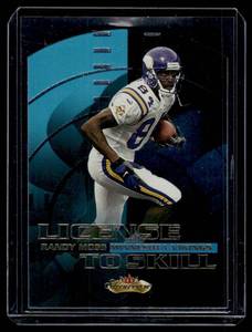 Randy Moss Die Cut Insert 2000 Fleer Showcase License to Skill #10 Minnesota Vikings Football Card