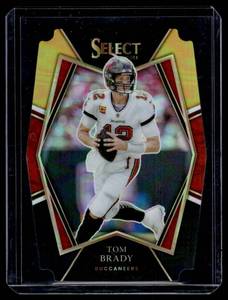 Tom Brady Die Cut Premier Level Prizm 2021 Select #101 Football Card