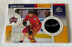 Quinn Hughes All Star Game Used Puck Relic 2024-25 SP Game Used Edition  Hockey#ASP-QH - RARE