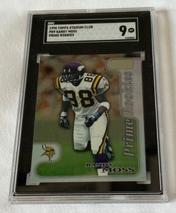 Randy Moss RC SGC 9 Mint 1998 Topps Stadium Club #PR9 Prime Rookies Minnesota Vikings Football Card
