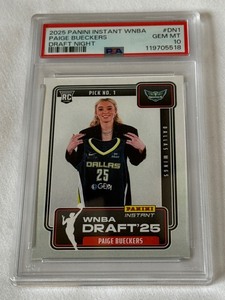 Paige Bueckers RC PSA 10 Gem Mint 2025 Instant WNBA Draft Night #DN1 Rookie Basketball Card