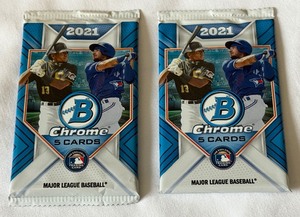 2 Packs - 2021 Bowamn Chrome Baseball Cards