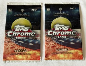 2 Packs - 2021 Topps Chrome Tennis Cards