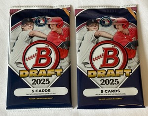 2-Packs - 2025 Bowman Draft Baseball Cards
