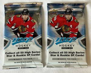 2 Packs - 2021-22 UD MVP Hockey Cards