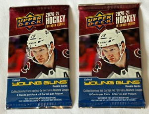 2 Packs - 2020-21 Upper Deck Extended Series Hockey Cards w Young Guns