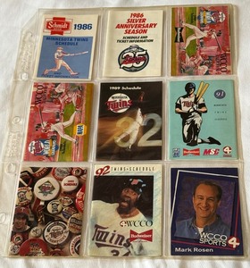 (9) Minnesota Twins Pockey Schedules 1986-1992