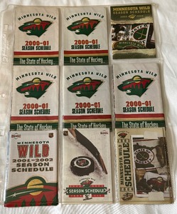 22 Minnesota Wild Hockey Pocket Schedules 2000-2006