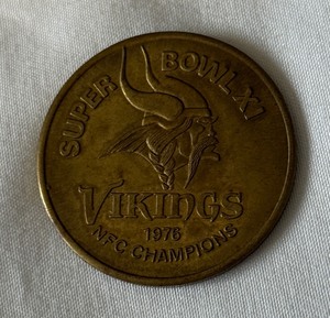 1976 Minnesota Vikings NFC Champions Super Boel XI Vintage Twin City Federal Coin