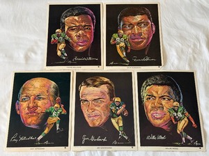 (5) Vintage Green Bay Packers 19760 Cinemac Pro-Star Portraits - Nitschke, Grabowski, Wood, Williams, Robinson