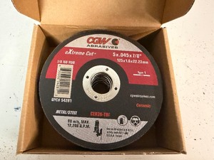 CGW Abrasives eXtreme Cut Ceramic Grinding Disc 5 X .045 X 78 (Qty 22)