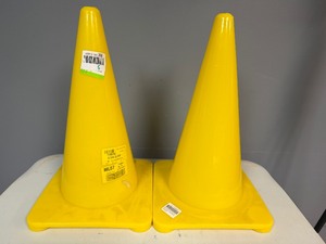 Two Yellow Traffic Cones 18