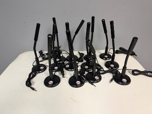 Gooseneck Podium Microphones with Auxiliary Input (Qty 13)