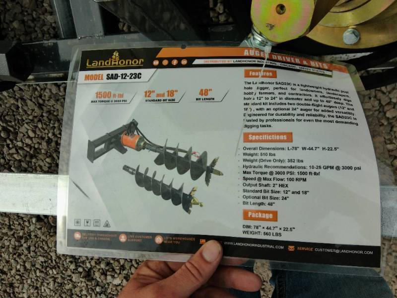 Skid Steer Post Auger